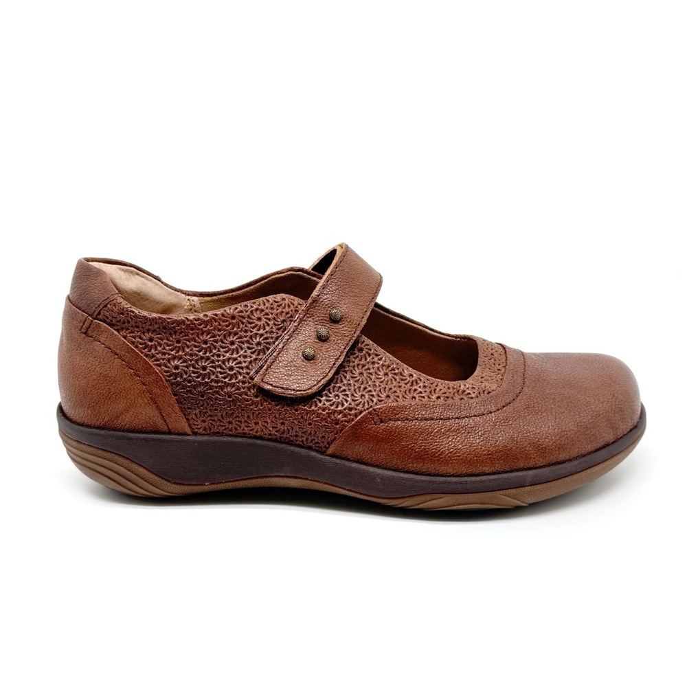 Halsa Footwear Aloe Brown Leather Mary Janes Size 9